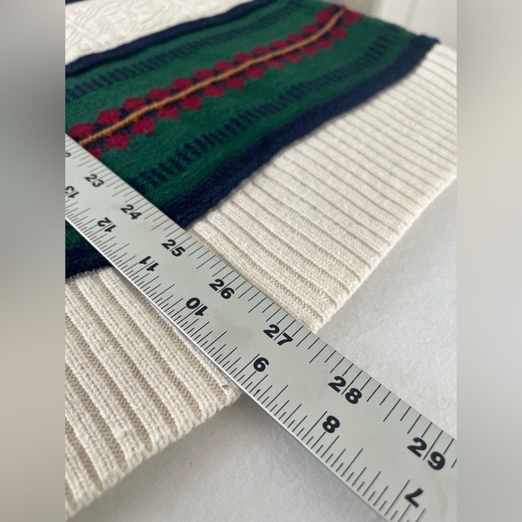 VTG VAN HEUSEN Striped Multicolor crewneck 3D KNIT Sweater MENS small unisex 90s - Picture 7 of 7